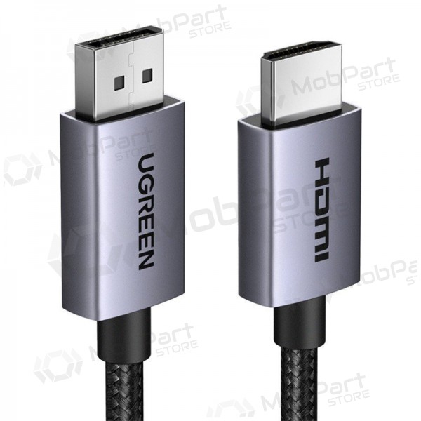 Καλώδιο HDMI Ugreen DP125 DisplayPort σε HDMI 2 m 4K 30 Hz μαύρο