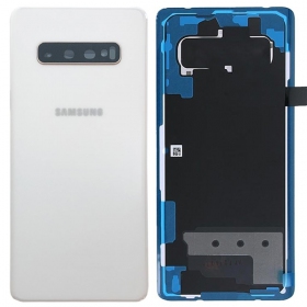 Samsung G975 Galaxy S10 Plus πίσω κάλυμμα μπαταρίας άσπρο (Ceramic White) (μεταχειρισμένος grade B, γνησια)