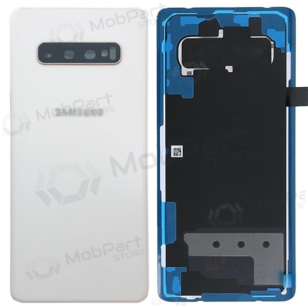 Samsung G975 Galaxy S10 Plus πίσω κάλυμμα μπαταρίας άσπρο (Ceramic White) (μεταχειρισμένος grade B, γνησια)
