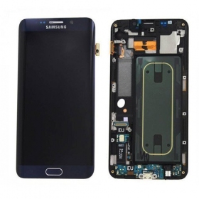 Samsung G925F Galaxy S6 Edge οθόνη (μαύρος) (με πλαίσιο) (μεταχειρισμένος grade B, γνησια)