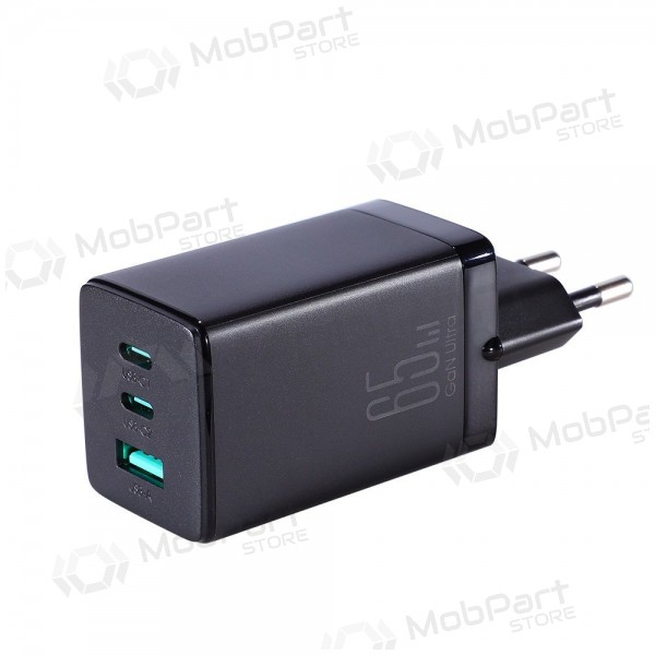 Φορτιστής buitinis Joyroom GaN JR-TCG01 2xUSB-C/USB-A 65W + USB-C cable 1.2m μαύρος