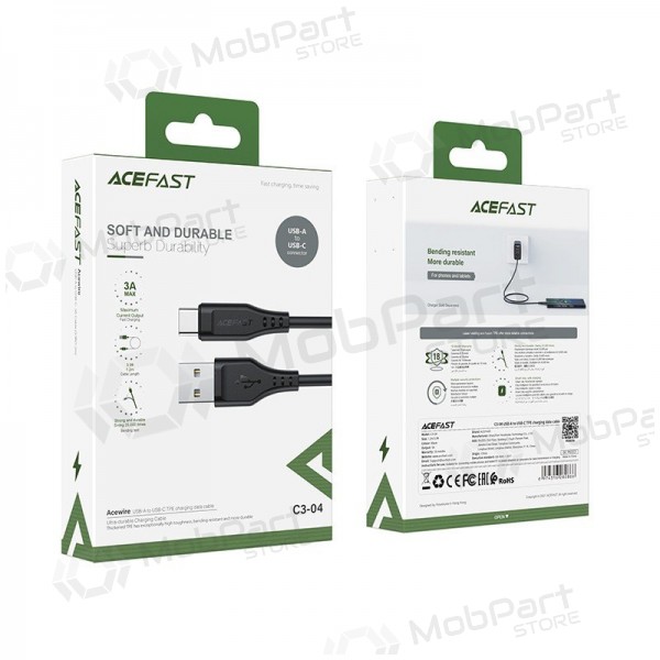 USB καλώδιο Acefast C3-04 USB-A to USB-C 1.2m μαύρος