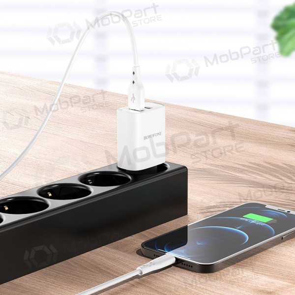Φορτιστής Borofone BN2 2xUSB 2.1A (άσπρο)