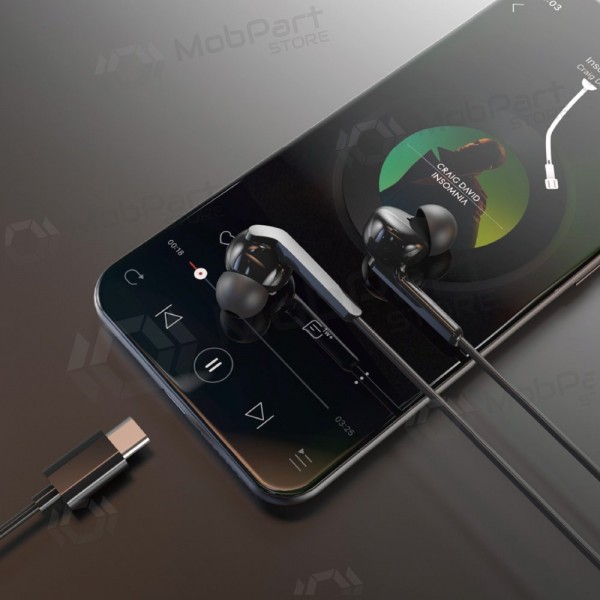Ακουστικά USB-C Dudao X3C+ μαύρα
