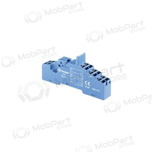Lizdas su push-in kontaktais plastikinis laikiklis relėms 40 serijos ant DIN bėgelio Finder 95P5SPA