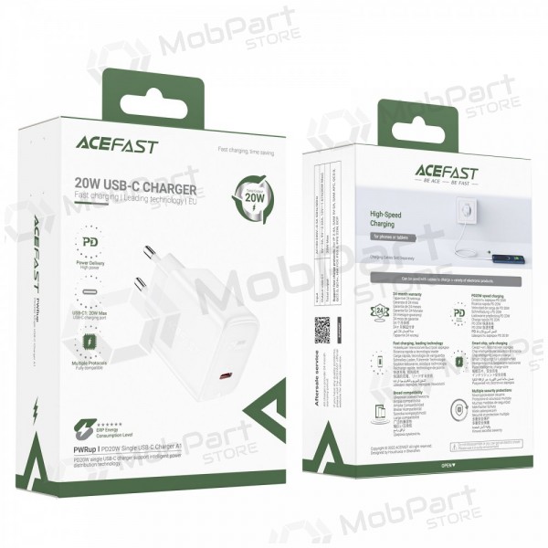 Φορτιστής buitinis Acefast A1 PD20W USB-C μαύρος