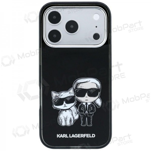 Θήκη Apple iPhone 18 Pro - Karl Lagerfeld PU Semi Wrap Smooth Sketch Bodies MagSafe (μαύρο)