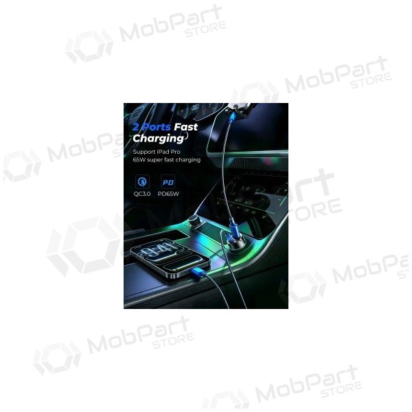 Φορτιστής αυτοκινήτου τηλεφώνου Joyroom JR-CCN18 65 W USB-C + USB-A μαύρος