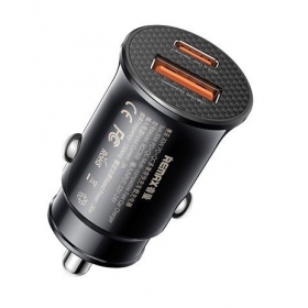 Φορτιστης αυτοκινητου Remax RCC358 30W USB-C/USB-A μαύρος