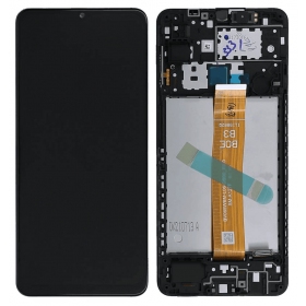 Samsung Galaxy A12s οθόνη (μαύρος) (με πλαίσιο) (Premium)