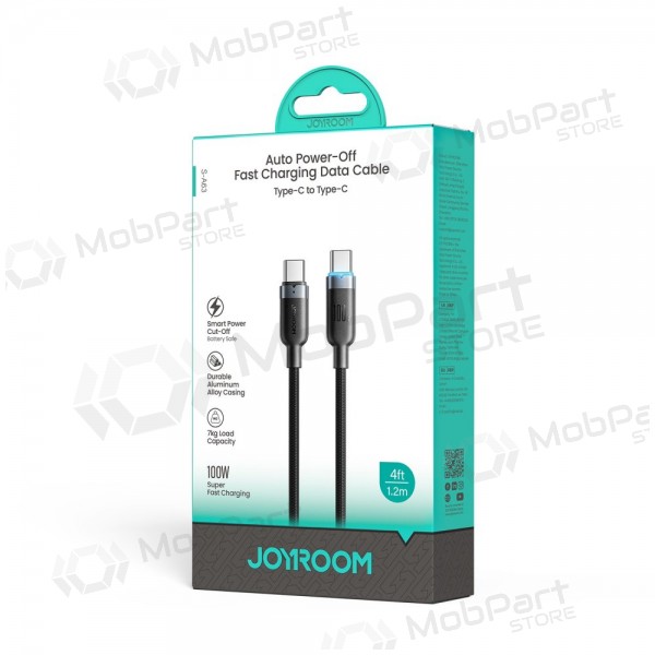 Καλώδιο USB-C Joyroom S-A63 USB-C σε USB-C 1,2 m 100 W μαύρο