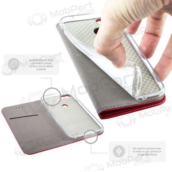 Θήκη Apple iPhone 12 mini - Smart Magnet (κόκκινη)