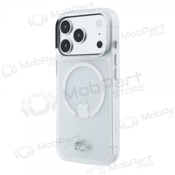 Θήκη Apple iPhone 18 Pro -Lacoste IML Frosted Petit Pique Metal Logo MagSafe- (διαφανής)
