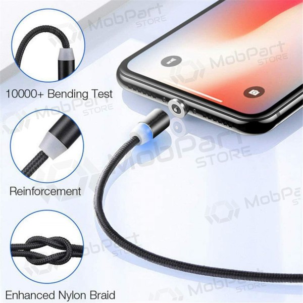 USB καλώδιο Magnetic Lightning 1.0m (μαύρος)