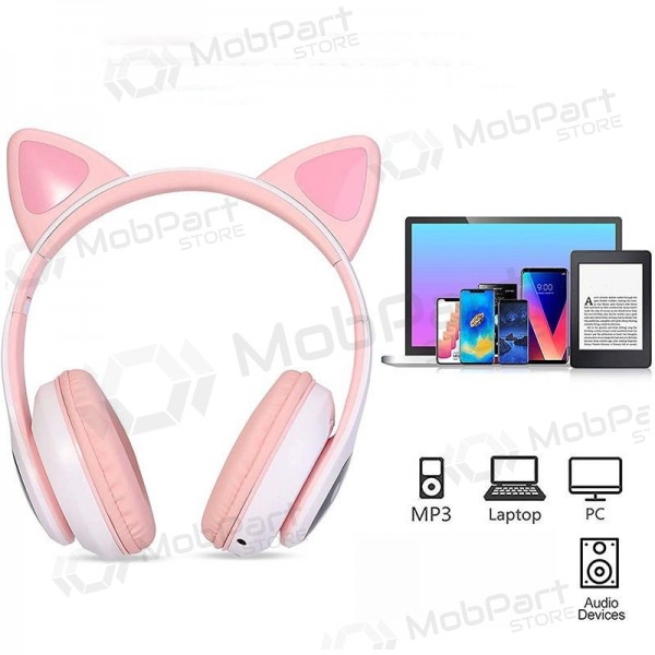Ασύρματα ακουστικά Cat Glow on-ear με μικρόφωνο USB-C + 3,5 mm