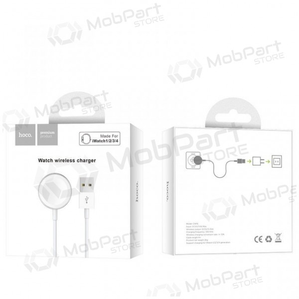 Ασύρματος φορτιστής HOCO CW16 iWatch (άσπρο)