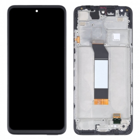 Xiaomi Redmi Note 10 5G / Redmi Note 10T 5G / Poco M3 Pro 5G οθόνη (μαύρος) (με πλαίσιο) (γνησια)