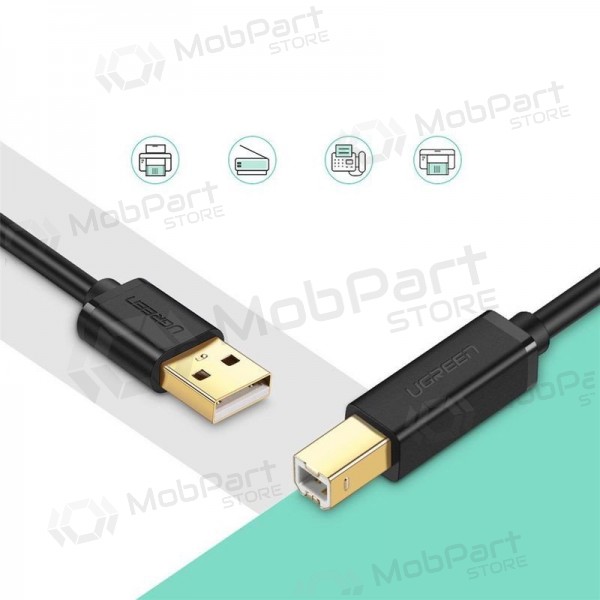 Καλώδιο USB για εκτυπωτές Ugreen US135 USB-A σε USB-B 1.5 m μαύρο