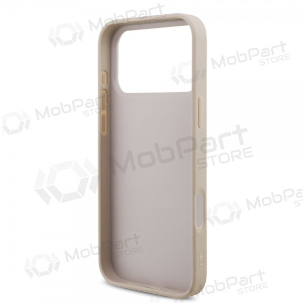 Θήκη Apple iPhone 17 Pro Max -Guess PU 4G Metal Logo- (ροζ)