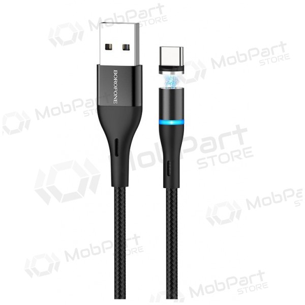 USB καλώδιο Borofone BU16 Skill Magnetic Type-C 1.0m (μαύρος)