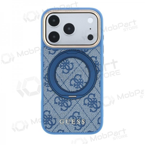 Θήκη Apple iPhone 18 Pro -Guess PU 4G Ring Stand MagSafe- (μπλε)