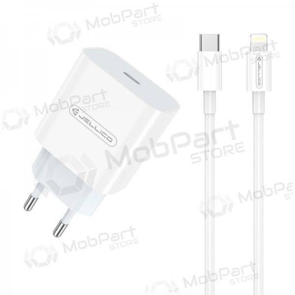 Φορτιστής Jellico AK180 20W USB-C + USB-C to Lightning cable 1.0m άσπρο