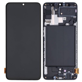 Samsung Galaxy A70 οθόνη (μαύρος) (με πλαίσιο) (refurbished)