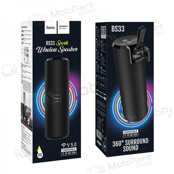 Bluetooth φορητό ηχείο Hoco BS33 (μαύρος)
