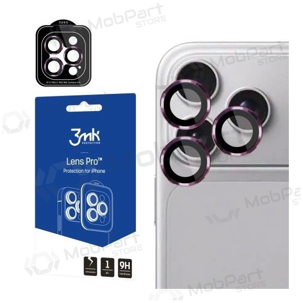 Apple iPhone 18 Pro, 18 Pro Max προστατευτικό σκληρυμένο γυαλί κάμερας - 3MK Lens Pro (κερασί)