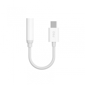 Προσαρμογέας ήχου Dudao L16CPro USB-C σε 3.5 mm λευκός