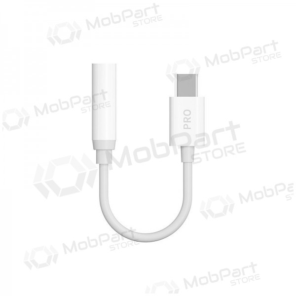 Προσαρμογέας ήχου Dudao L16CPro USB-C σε 3.5 mm λευκός