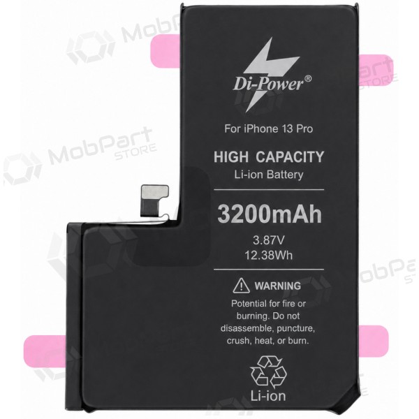 Μπαταρία Apple iPhone 13 Pro, συσσωρευτής Di-Power 3200 mAh (αυξημένης χωρητικότητας)