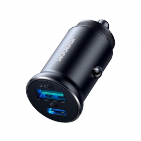 Φορτιστής automobilinis Joyroom CCN05 USB-C/USB-A 30W μαύρος