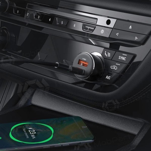 Φορτιστης αυτοκινητου Acefast B12 60W USB-C/USB-A μαύρος