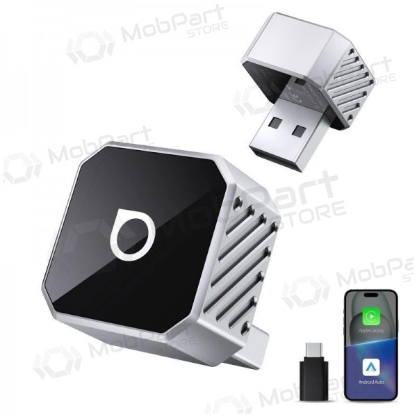 Ασύρματος προσαρμογέας CarPlay/Android Auto Ottocast Mini Cube ασημί CP88-T3