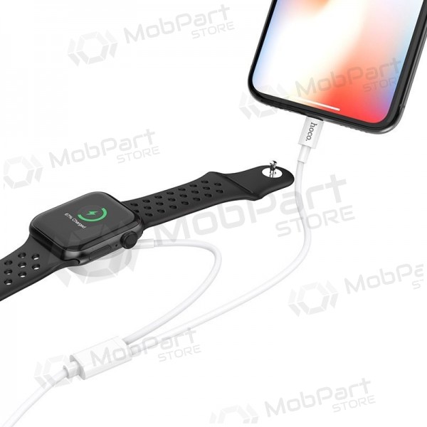 USB καλώδιο HOCO U69 lightning 1.0m (with iWatch wireless charger) (άσπρο)