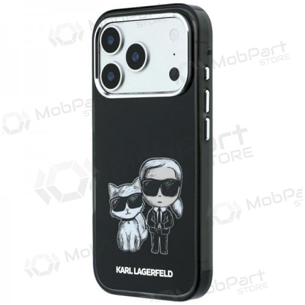 Θήκη Apple iPhone 18 Pro - Karl Lagerfeld PU Semi Wrap Smooth Sketch Bodies MagSafe (μαύρο)