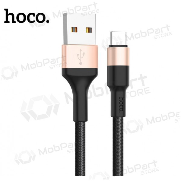 USB καλώδιο Hoco X26 Type-C 1.0m (μαύρος / χρυσαφένιος)