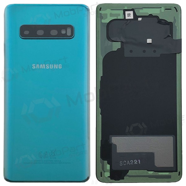 Samsung G973 Galaxy S10 πίσω κάλυμμα μπαταρίας πράσινος (Prism Green) (μεταχειρισμένος grade C, γνησια)