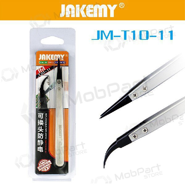 Μεταλλικό αντιστατικό τσιμπιδάκι Jakemy JM-T10-11 ESD (replaceable head)