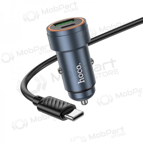 Φορτιστής αυτοκινήτου Hoco Z57A 30 W USB-C + USB-A με καλώδιο USB-C 1 m