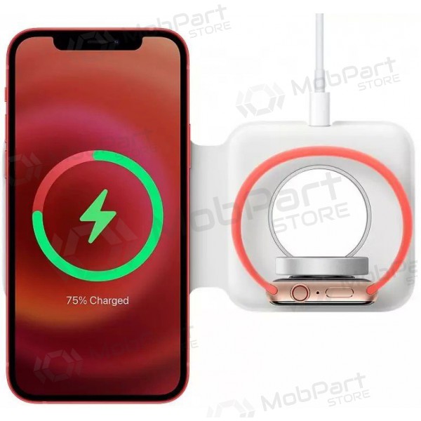 Φορτιστής ασύρματος 2in1 Smart Phone, Watch MagSafe 10W (άσπρο)