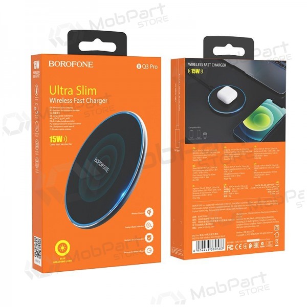 Ασύρματος φορτιστής Borofone BQ3 Pro 15 W μαύρος