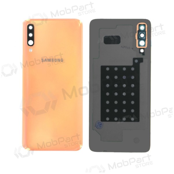 Samsung A505 Galaxy A50 2019 πίσω κάλυμμα μπαταρίας  (Coral Orange) (μεταχειρισμένος grade B, γνησια)