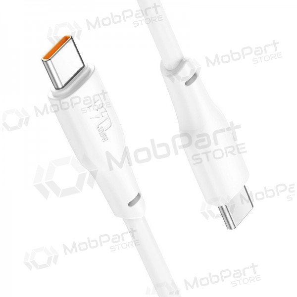 Καλώδιο USB-C Hoco X93 USB-C σε USB-C 1 m 100 W λευκό