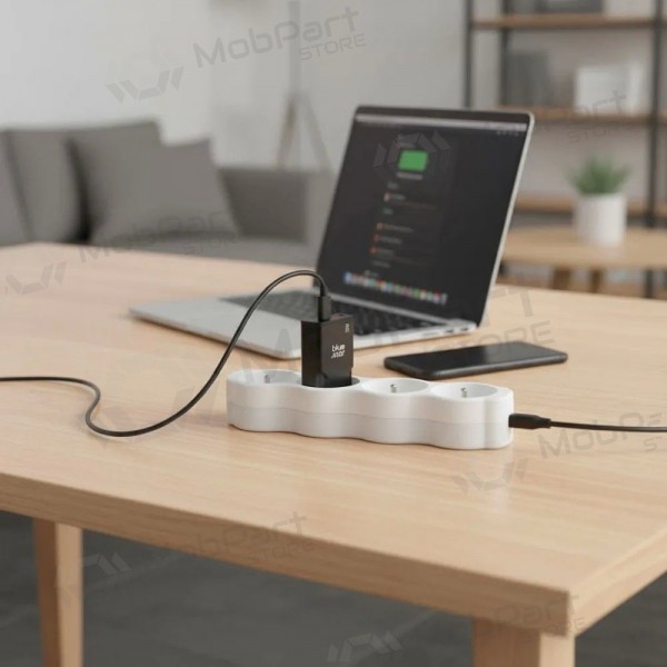 Φορτιστής τηλεφώνου Blue Star Slim 25 W GaN USB-C + USB-A μαύρο