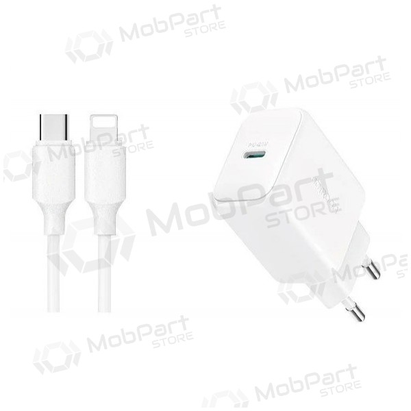 Φορτιστής Joyroom JR-TCF20 USB-C PD20W + USB-C to Lightning cable 1.0m άσπρο