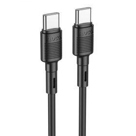 USB καλώδιο Hoco X83 60W Type-C to Type-C 1.0m μαύρος
