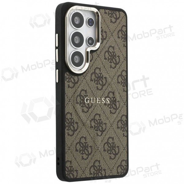 Θήκη Samsung Galaxy S26 Ultra - Guess PU Leather 4G Gold Frame Magnetic (καφέ)