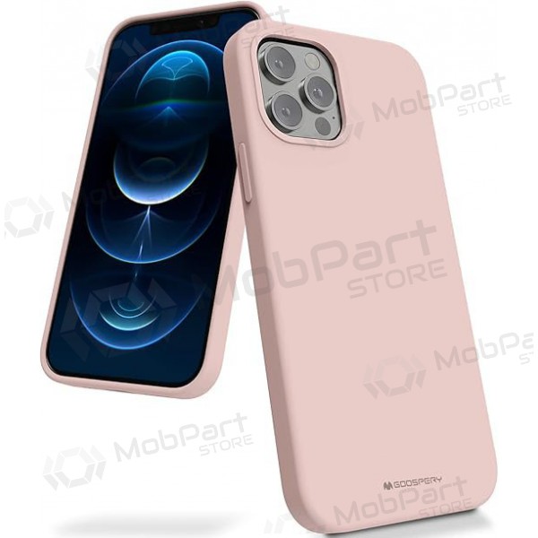 Θήκη Apple iPhone 12 Pro Max Mercury - Silicone Case (ροζ άμμου)